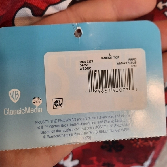 Frosty The Snowman Scrub Top - Picture 4 of 9